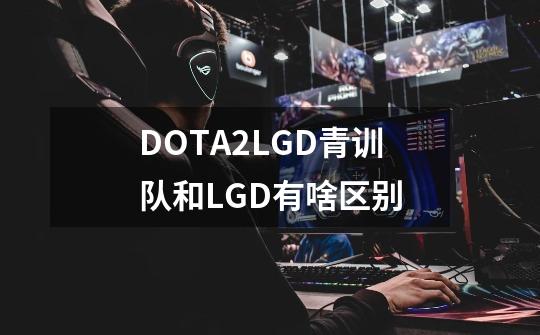 DOTA2LGD青训队和LGD有啥区别-第1张-游戏资讯-龙启科技