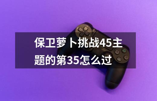 保卫萝卜挑战45主题的第35怎么过-第1张-游戏资讯-龙启科技