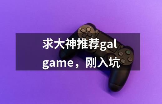 求大神推荐galgame，刚入坑-第1张-游戏资讯-龙启科技