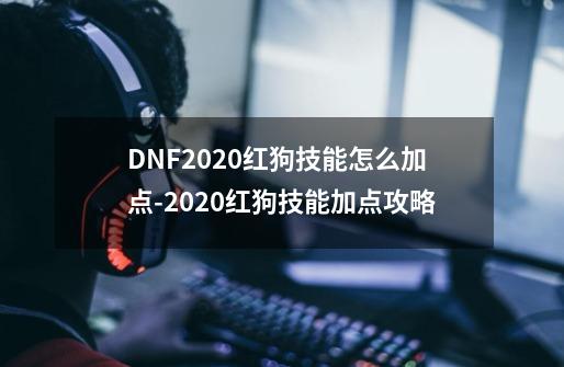 DNF2020红狗技能怎么加点-2020红狗技能加点攻略-第1张-游戏资讯-龙启科技