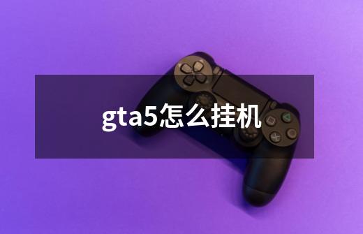 gta5怎么挂机-第1张-游戏资讯-龙启科技