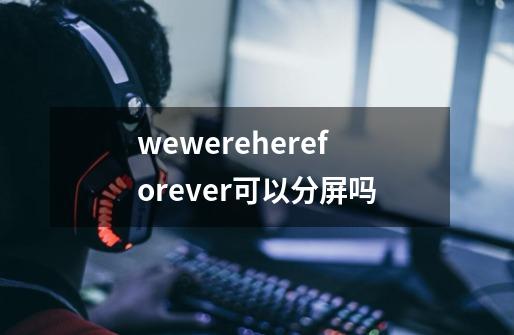 wewerehereforever可以分屏吗-第1张-游戏资讯-龙启科技