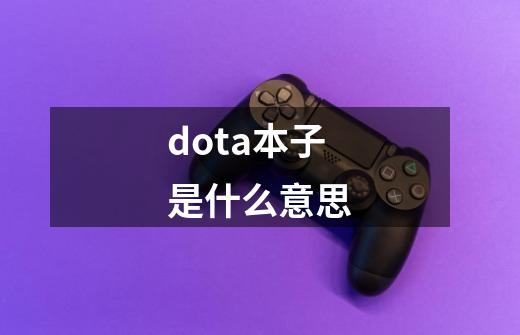 dota本子是什么意思-第1张-游戏资讯-龙启科技