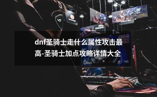 dnf圣骑士走什么属性攻击最高-圣骑士加点攻略详情大全-第1张-游戏资讯-龙启科技