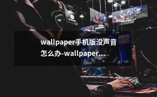 wallpaper手机版没声音怎么办-wallpaperengine安卓版没声音解决方法-第1张-游戏资讯-龙启科技