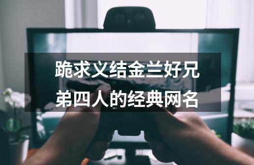 跪求义结金兰好兄弟四人的经典网名-第1张-游戏资讯-龙启科技