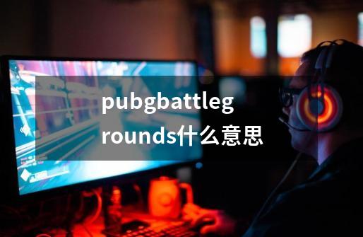 pubgbattlegrounds什么意思-第1张-游戏资讯-龙启科技