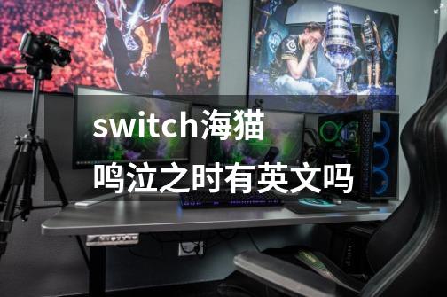 switch海猫鸣泣之时有英文吗-第1张-游戏资讯-龙启科技