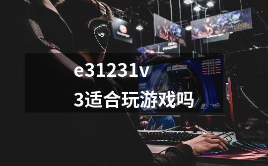 e31231v3适合玩游戏吗-第1张-游戏资讯-龙启科技