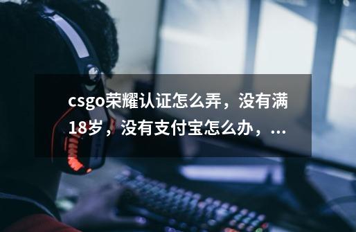 csgo荣耀认证怎么弄，没有满18岁，没有支付宝怎么办，要用父母的，需要父母的支付宝吗-第1张-游戏资讯-龙启科技