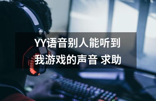 YY语音别人能听到我游戏的声音 求助-第1张-游戏资讯-龙启科技