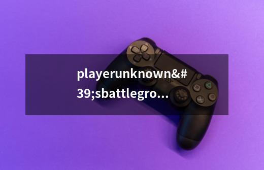 playerunknown'sbattlegrounds是什么游戏-第1张-游戏资讯-龙启科技