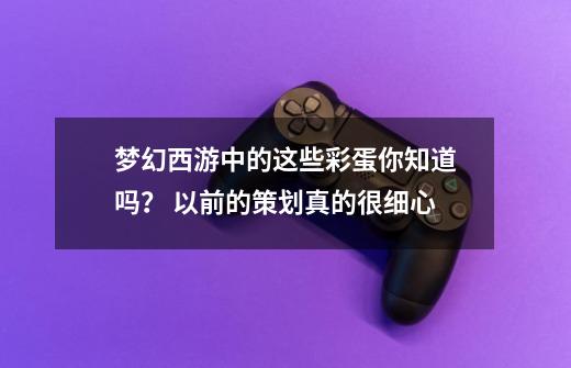 梦幻西游中的这些彩蛋你知道吗？ 以前的策划真的很细心-第1张-游戏资讯-龙启科技