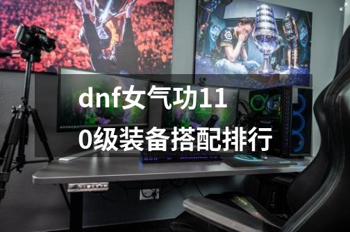 dnf女气功110级装备搭配排行-第1张-游戏资讯-龙启科技