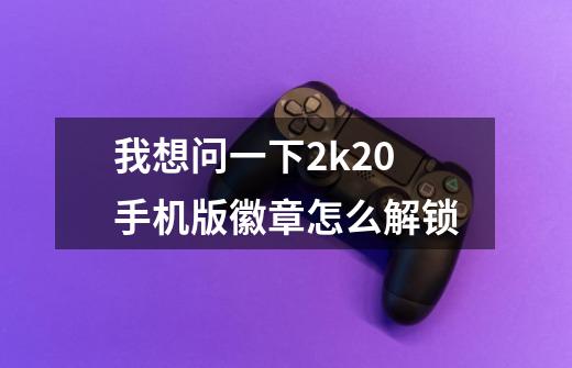 我想问一下2k20手机版徽章怎么解锁-第1张-游戏资讯-龙启科技