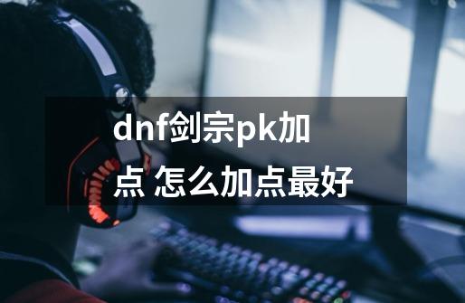 dnf剑宗pk加点 怎么加点最好-第1张-游戏资讯-龙启科技