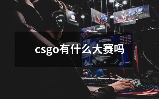 csgo有什么大赛吗-第1张-游戏资讯-龙启科技