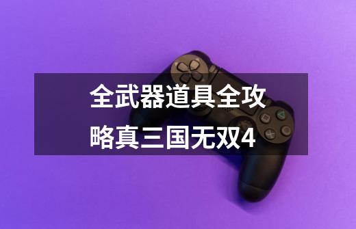 全武器道具全攻略真三国无双4-第1张-游戏资讯-龙启科技