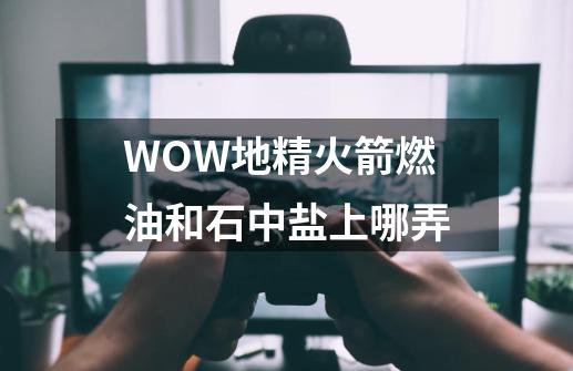 WOW地精火箭燃油和石中盐上哪弄-第1张-游戏资讯-龙启科技