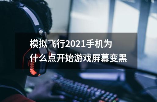 模拟飞行2021手机为什么点开始游戏屏幕变黑-第1张-游戏资讯-龙启科技