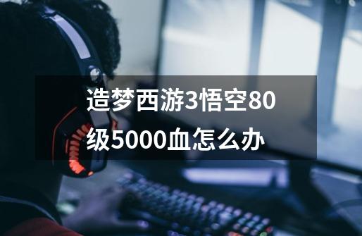 造梦西游3悟空80级5000血怎么办-第1张-游戏资讯-龙启科技