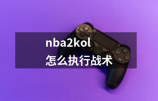 nba2kol怎么执行战术-第1张-游戏资讯-龙启科技