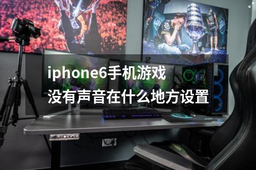 iphone6手机游戏没有声音在什么地方设置-第1张-游戏资讯-龙启科技