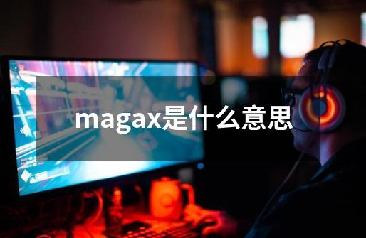 magax是什么意思-第1张-游戏资讯-龙启科技