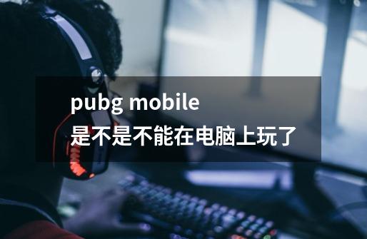 pubg mobile是不是不能在电脑上玩了-第1张-游戏资讯-龙启科技