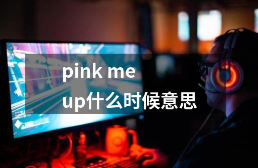 pink me up什么时候意思-第1张-游戏资讯-龙启科技