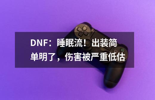 DNF：睡眠流！出装简单明了，伤害被严重低估-第1张-游戏资讯-龙启科技