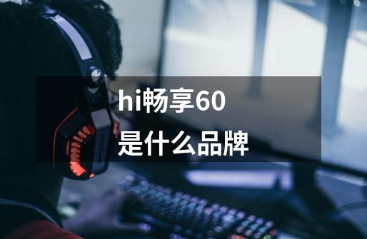 hi畅享60是什么品牌-第1张-游戏资讯-龙启科技