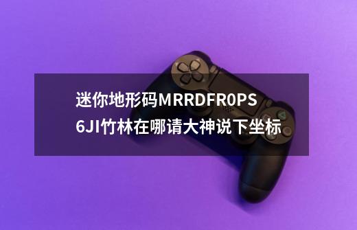 迷你地形码MRRDFR0PS6JI竹林在哪请大神说下坐标-第1张-游戏资讯-龙启科技