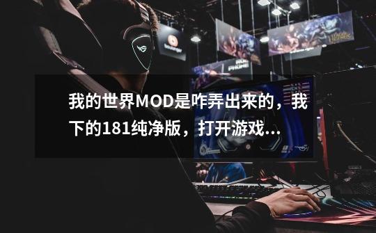 我的世界MOD是咋弄出来的，我下的1.8.1纯净版，打开游戏没有MOD也没有mods那个文件夹，求-第1张-游戏资讯-龙启科技