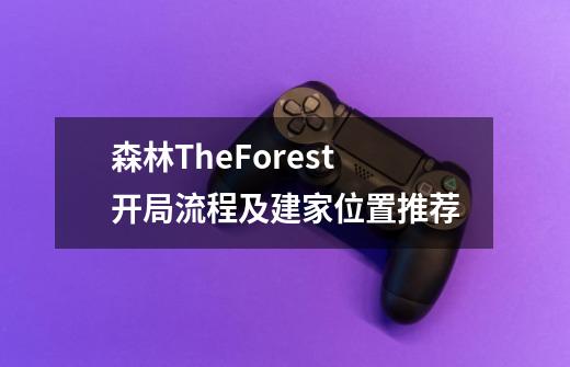 森林TheForest开局流程及建家位置推荐-第1张-游戏资讯-龙启科技