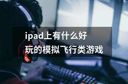 ipad上有什么好玩的模拟飞行类游戏-第1张-游戏资讯-龙启科技