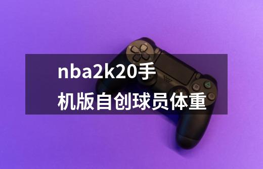 nba2k20手机版自创球员体重-第1张-游戏资讯-龙启科技