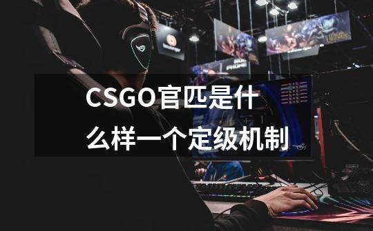 CSGO官匹是什么样一个定级机制-第1张-游戏资讯-龙启科技