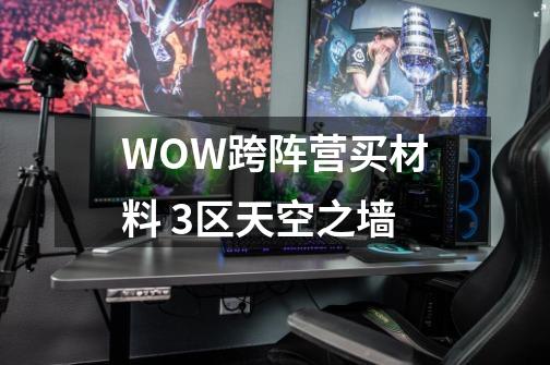 WOW跨阵营买材料 3区天空之墙-第1张-游戏资讯-龙启科技