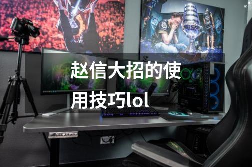 赵信大招的使用技巧lol-第1张-游戏资讯-龙启科技