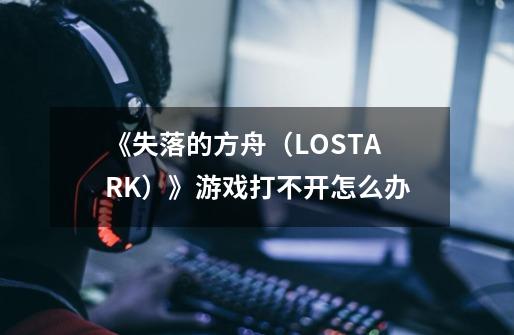 《失落的方舟（LOSTARK）》游戏打不开怎么办-第1张-游戏资讯-龙启科技