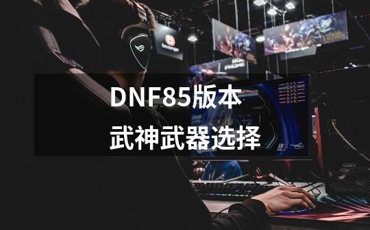 DNF85版本武神武器选择-第1张-游戏资讯-龙启科技