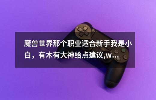 魔兽世界那个职业适合新手我是小白，有木有大神给点建议,wow新手pvp职业-第1张-游戏资讯-龙启科技