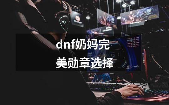 dnf奶妈完美勋章选择-第1张-游戏资讯-龙启科技