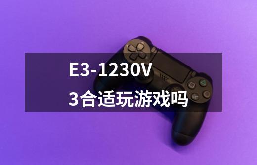 E3-1230V3合适玩游戏吗-第1张-游戏资讯-龙启科技