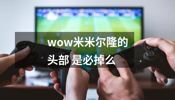 wow米米尔隆的头部 是必掉么-第1张-游戏资讯-龙启科技