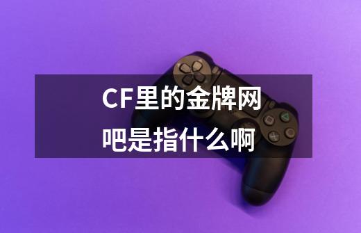 CF里的金牌网吧是指什么啊-第1张-游戏资讯-龙启科技