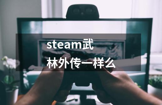 steam武林外传一样么-第1张-游戏资讯-龙启科技