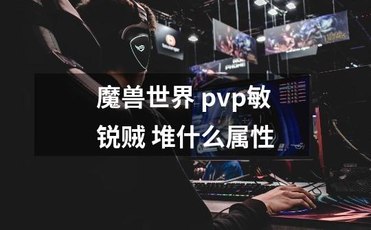 魔兽世界 pvp敏锐贼 堆什么属性-第1张-游戏资讯-龙启科技