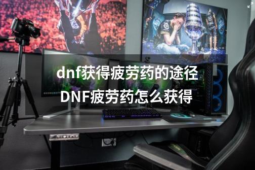 dnf获得疲劳药的途径 DNF疲劳药怎么获得-第1张-游戏资讯-龙启科技